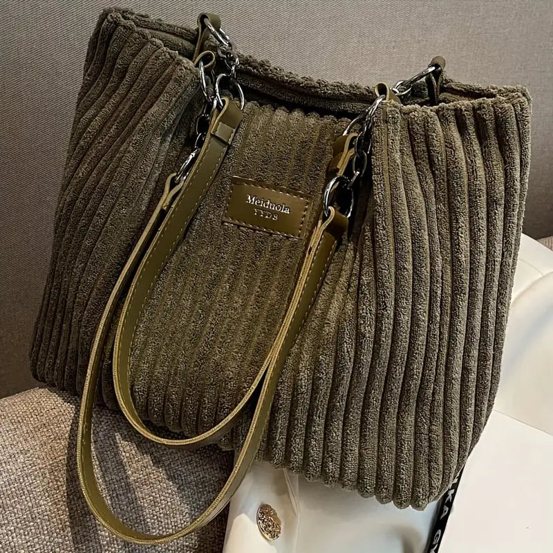 Amelia Sac à Bandoulière en Velours Côtelé - Luxe et Pratique pour Tous les Jours