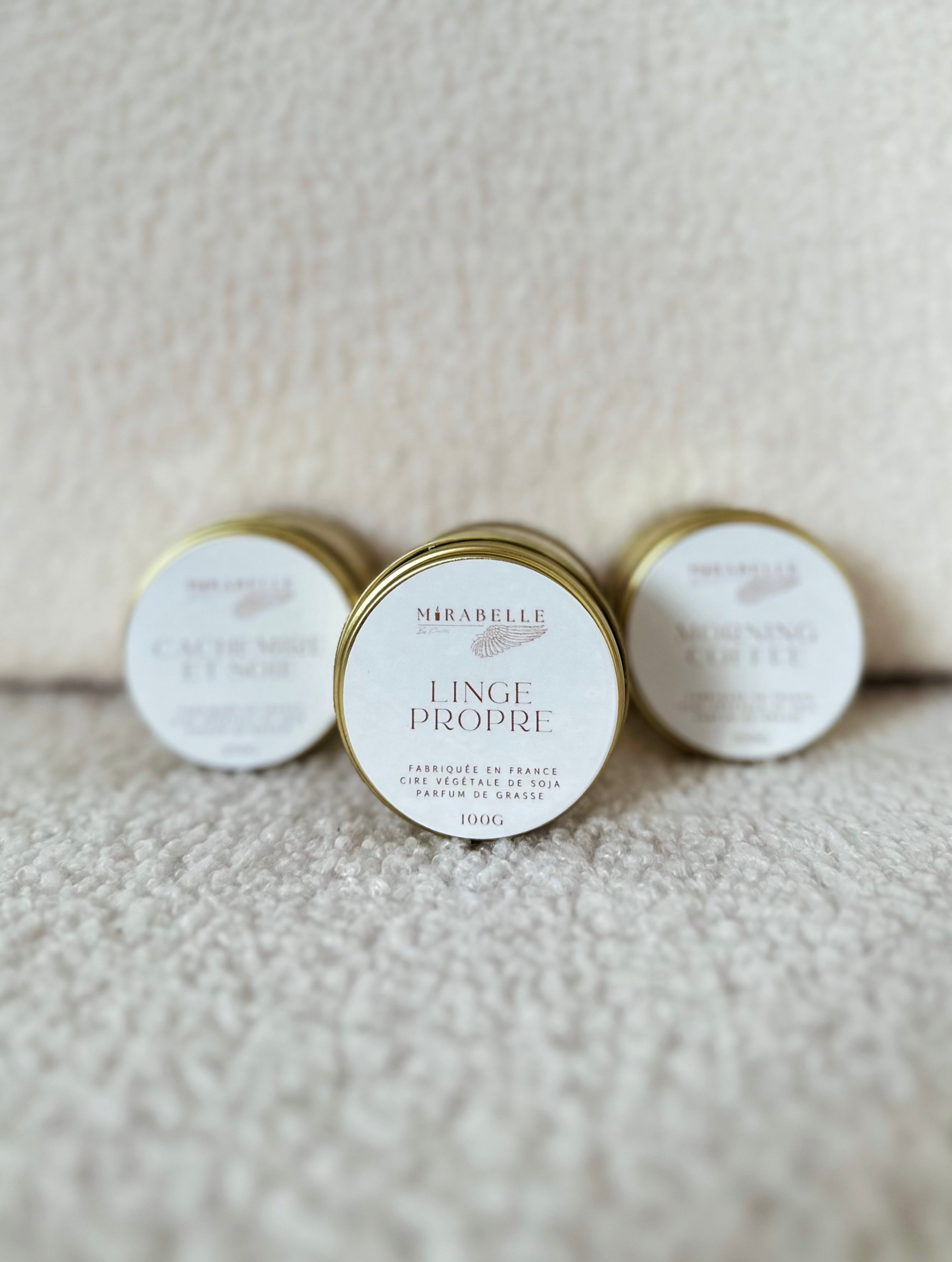 Les bougies pots dorés - 100g -