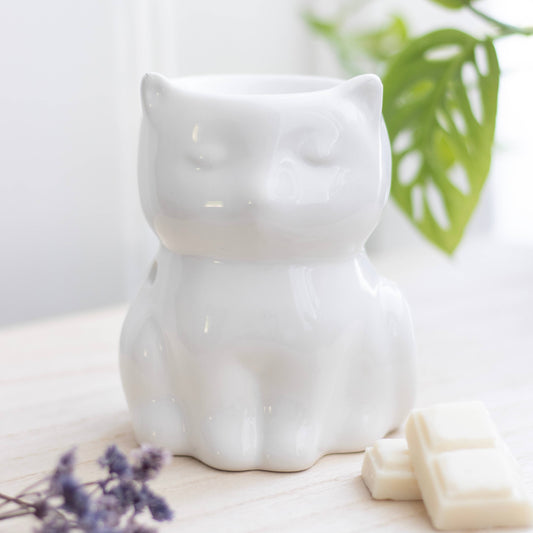 Brûle-parfum Chat Blanc