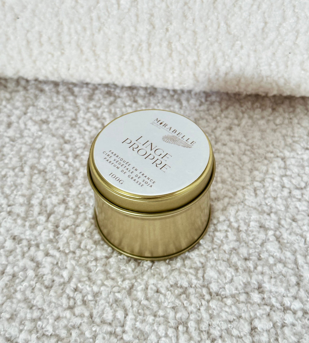 Les bougies pots dorés - 100g -