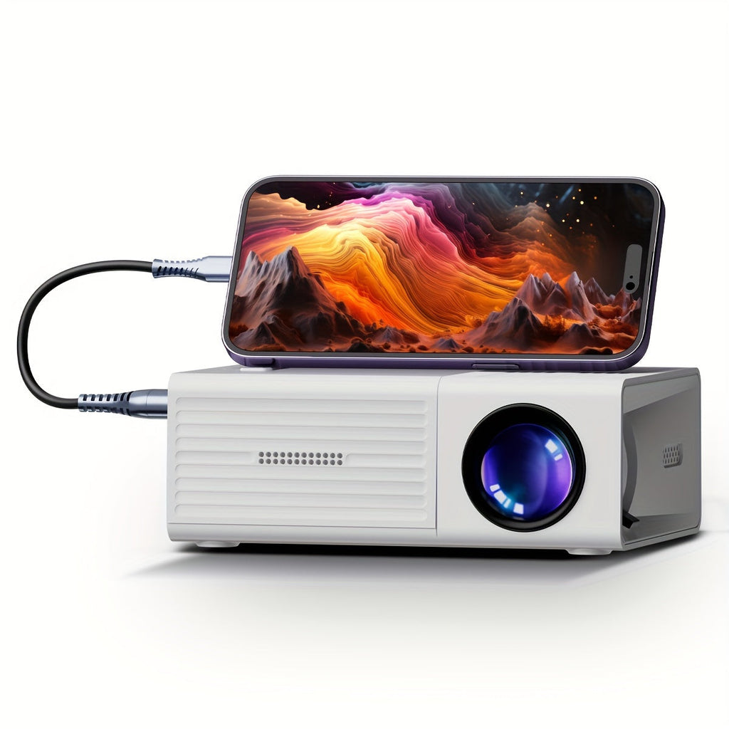 Mini Projecteur Ultra-Brillant 3000 Lumens – Portable, HDTV & USB, Idéal pour Cinéma à Domicile & Extérieur !