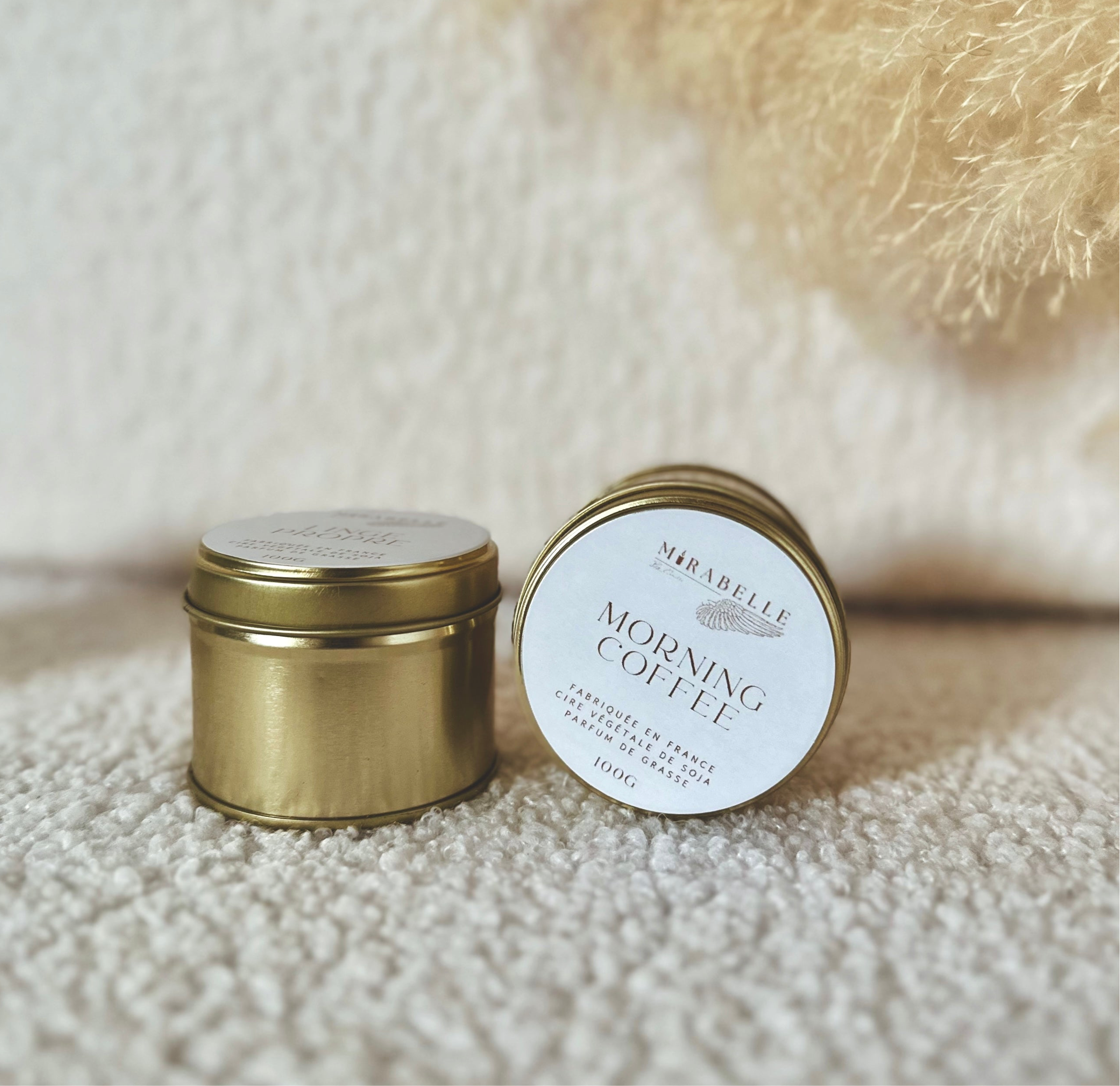 Les bougies pots dorés - 100g -