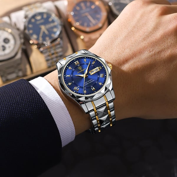 Montre de luxe pour hommes étanche de la marque haut de gamme avec fonction lumineuse