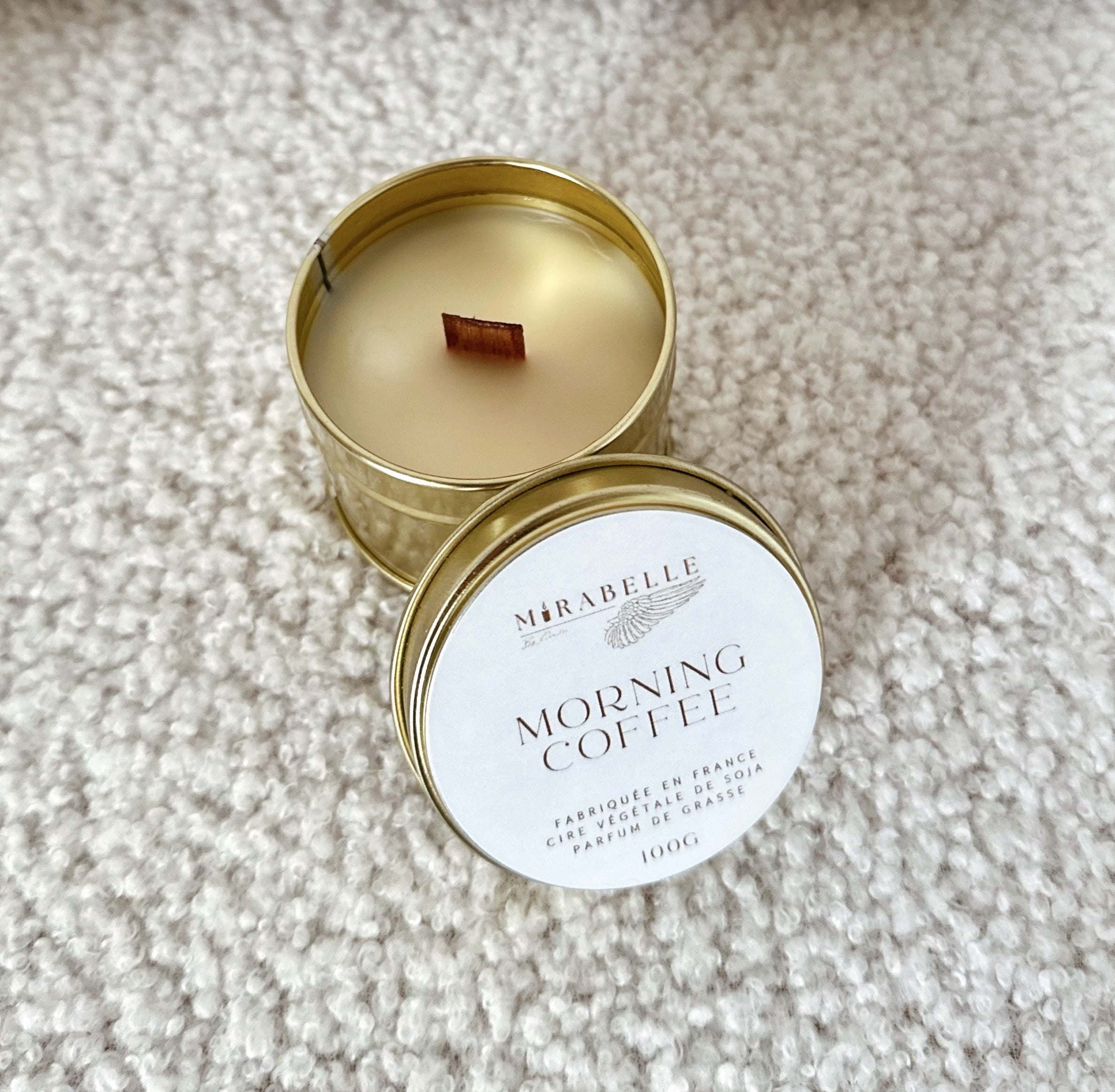 Les bougies pots dorés - 100g -