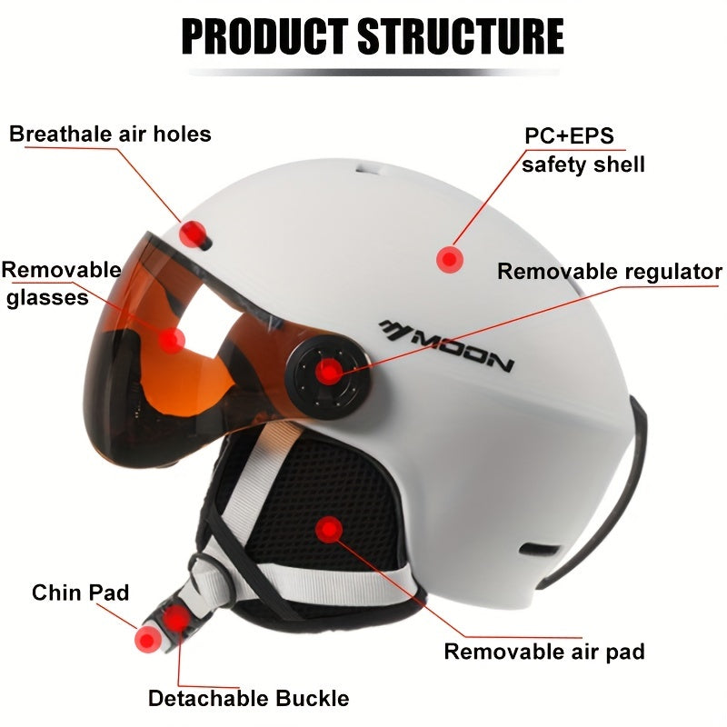 Casque de Ski de Haute Qualité avec Pièces Détachables – Sûr et Confortable pour les Activités de Plein Air