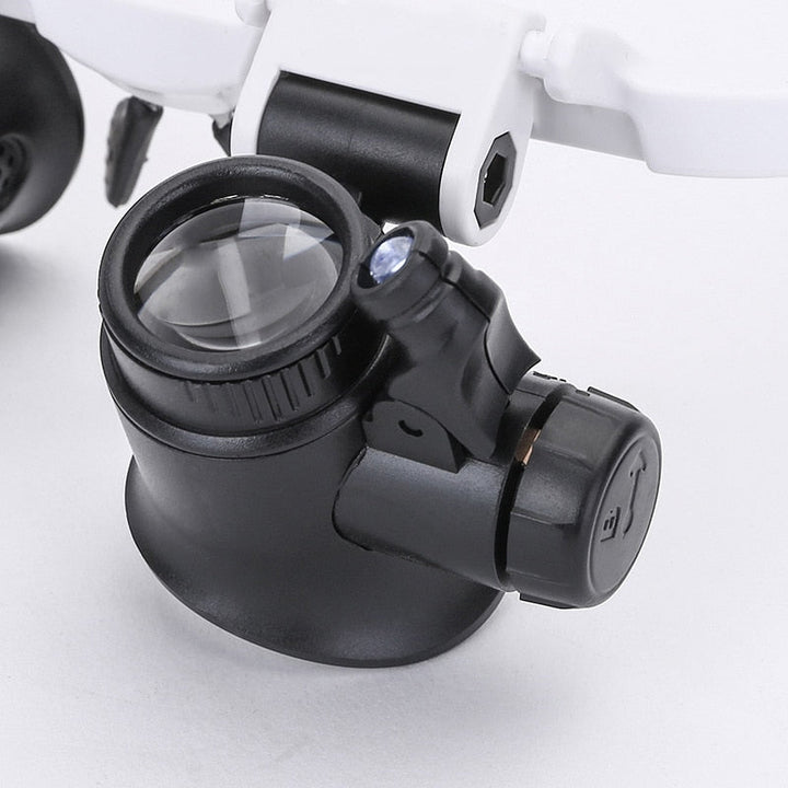 Lunettes de Loupe HD avec Éclairage LED et Lentilles Interchangeables - Optiview