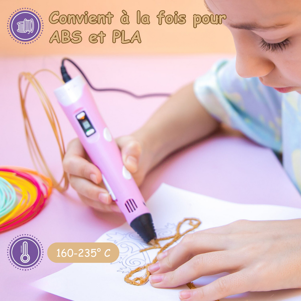 3D Pen | Observez votre petit artiste créer facilement de la magie colorée en 3D