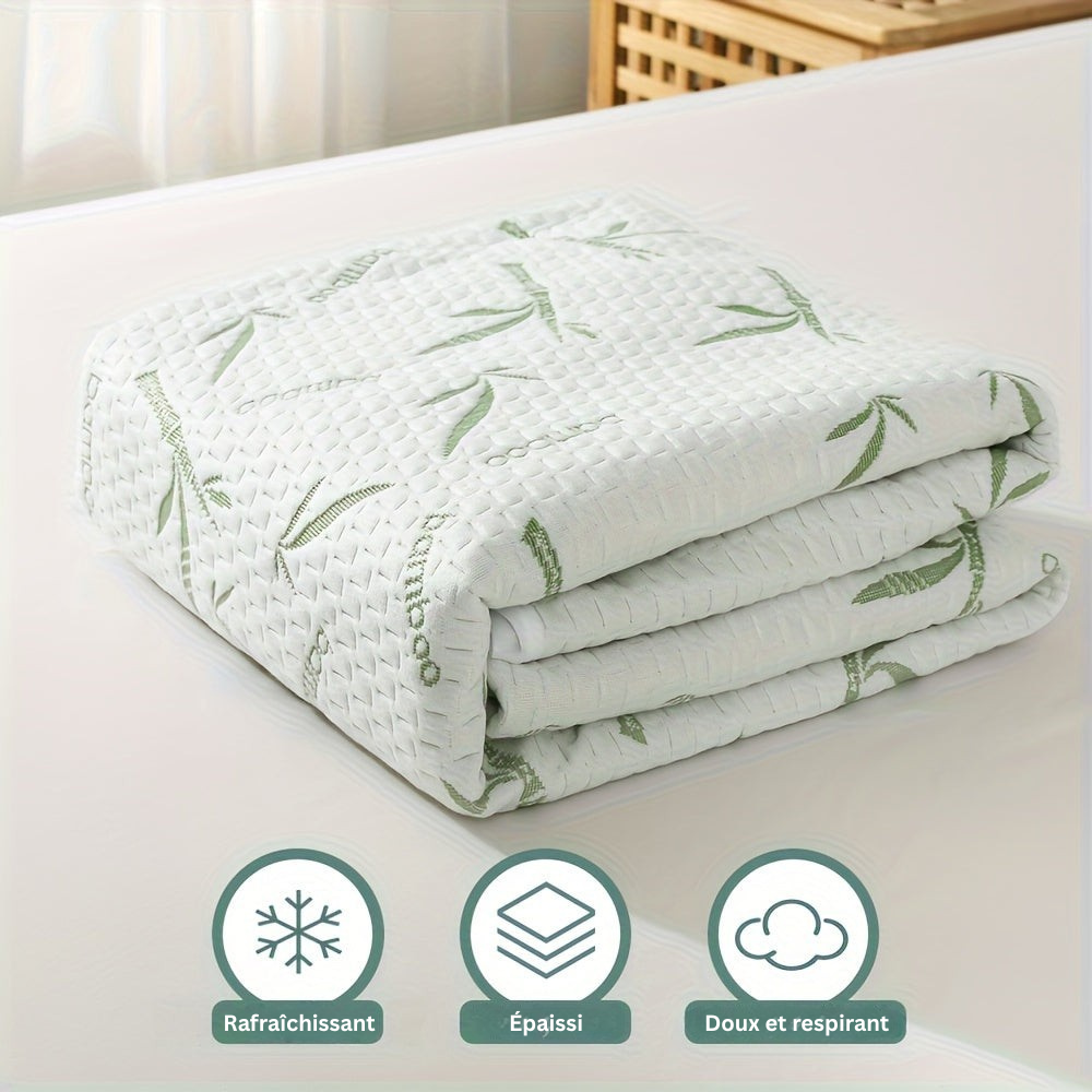 BambooCool Protège-Matelas – Respirant et Rafraîchissant pour un Confort de Sommeil Amélioré