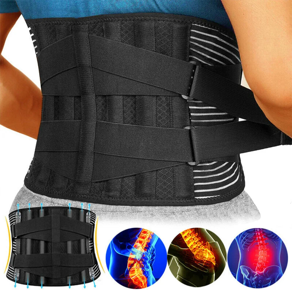 Ceinture de soutien dorsal OrthoFlexa | Soutien lombaire 360° avec Aluminium à mémoire et ressorts en acier | Respirant & Invisible sous les vêtements