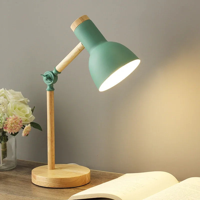 Lampe à poser en bois Scandinave Glo | Lampe de table élégante et vibrante avec lumière réglable pour chaque humeur.
