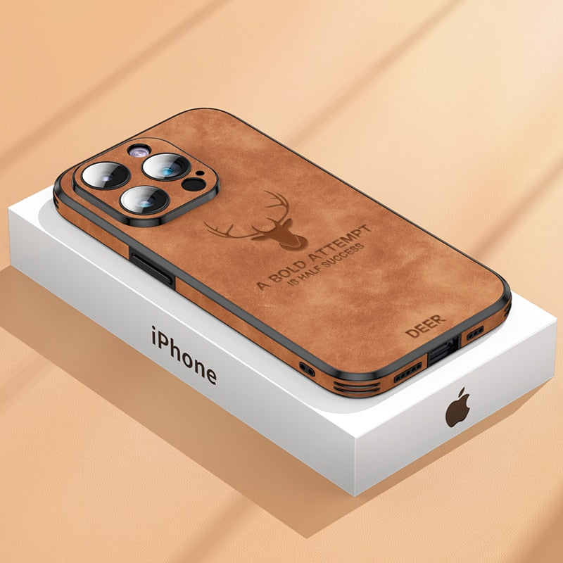 Housse iPhone en cuir de cerf de luxe - Veltro