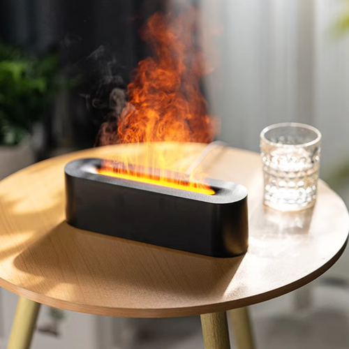 AuraFlame | Profitez d'une atmosphère relaxante grâce à un effet de flamme et à un parfum apaisants