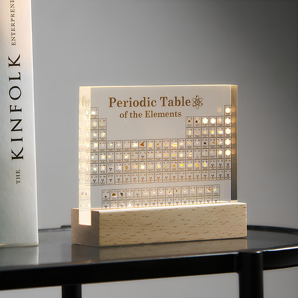 Tableau Périodique Lumineux avec Éléments Réels - Elementa