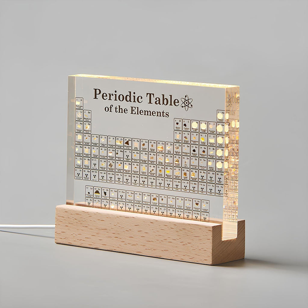 Tableau Périodique Lumineux avec Éléments Réels - Elementa