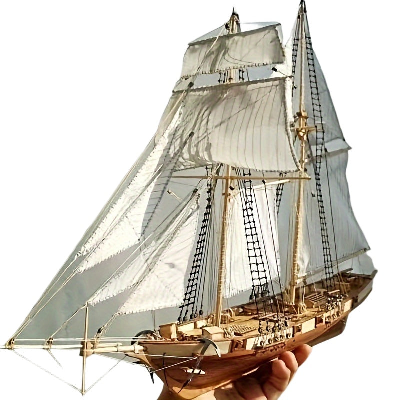 Modèle de Bateau à Voile en Bois Classique – Puzzle 3D Détailé pour les Amateurs de Bateaux