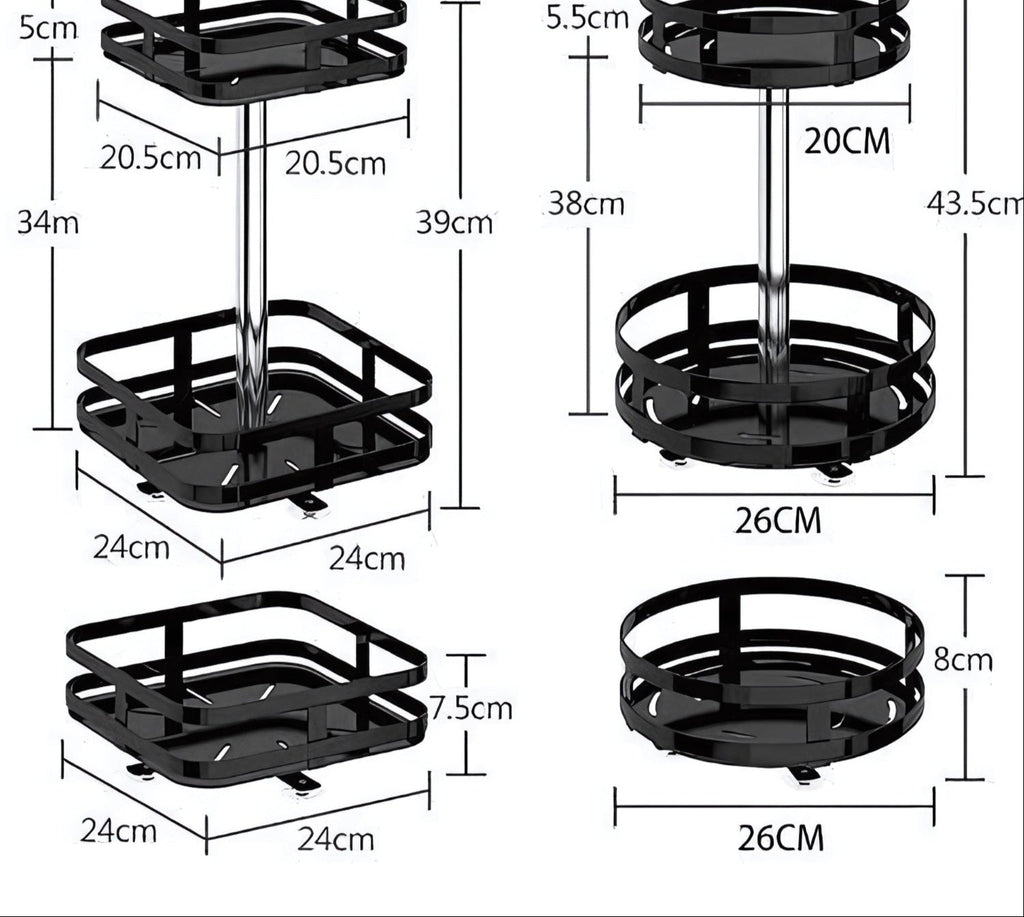 Étagère de rangement rotative - TwistRack 360°