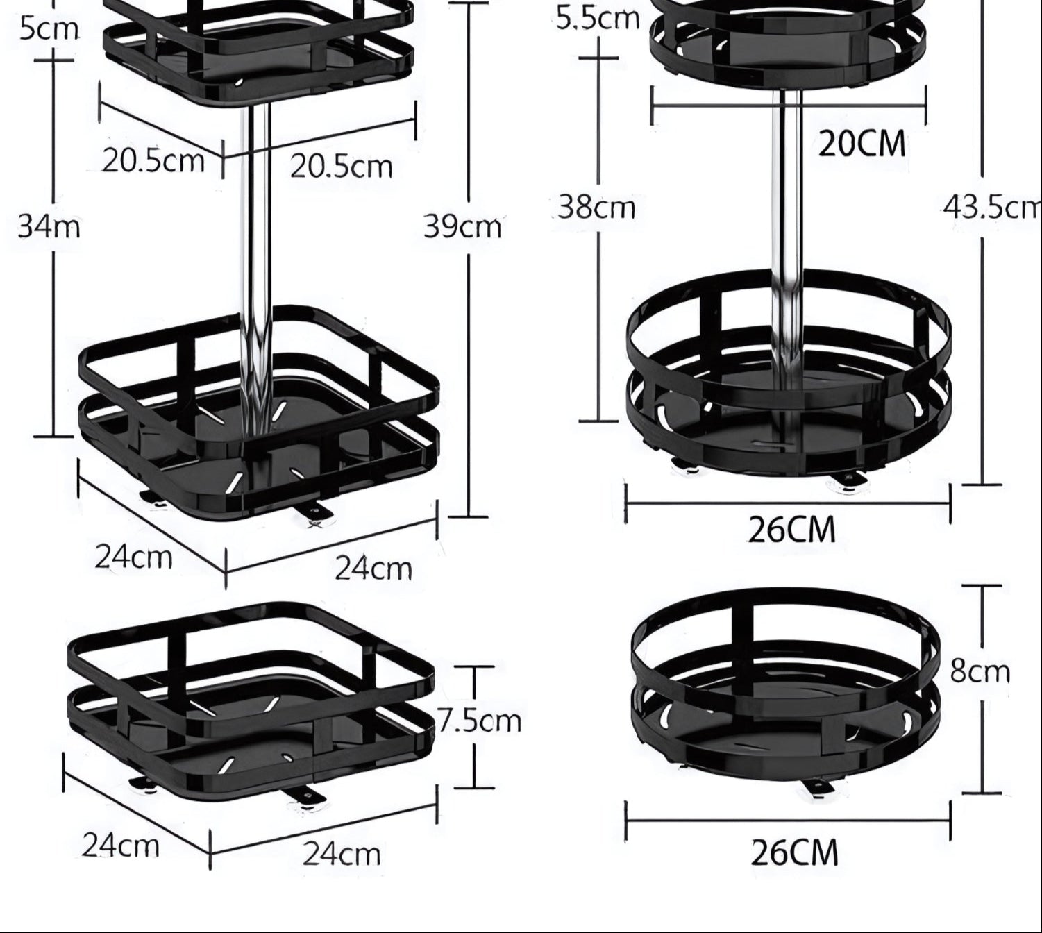Étagère de rangement rotative - TwistRack 360°