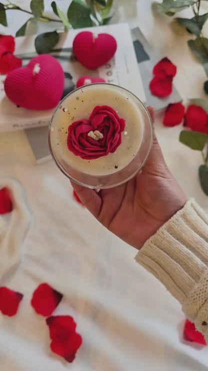 Bougie Rose Vanillée - Saint Valentin