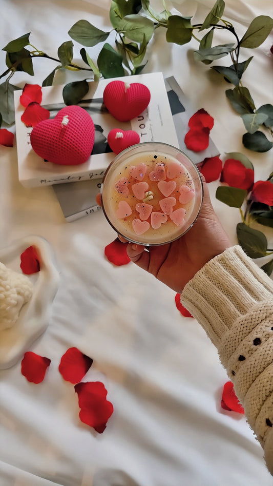 Bougie Pomme d'amour - Saint Valentin