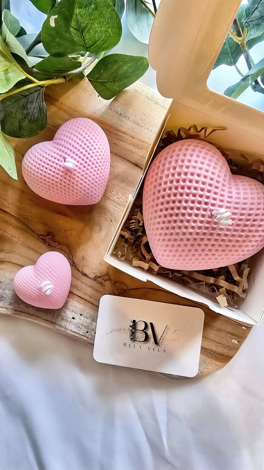 Bougie Coeur Rose