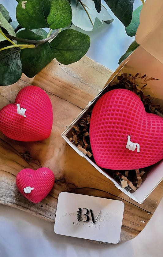 Bougie Coeur Rouge