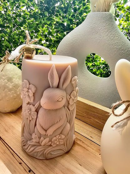 Bougie Pilier Lapin- Pâques