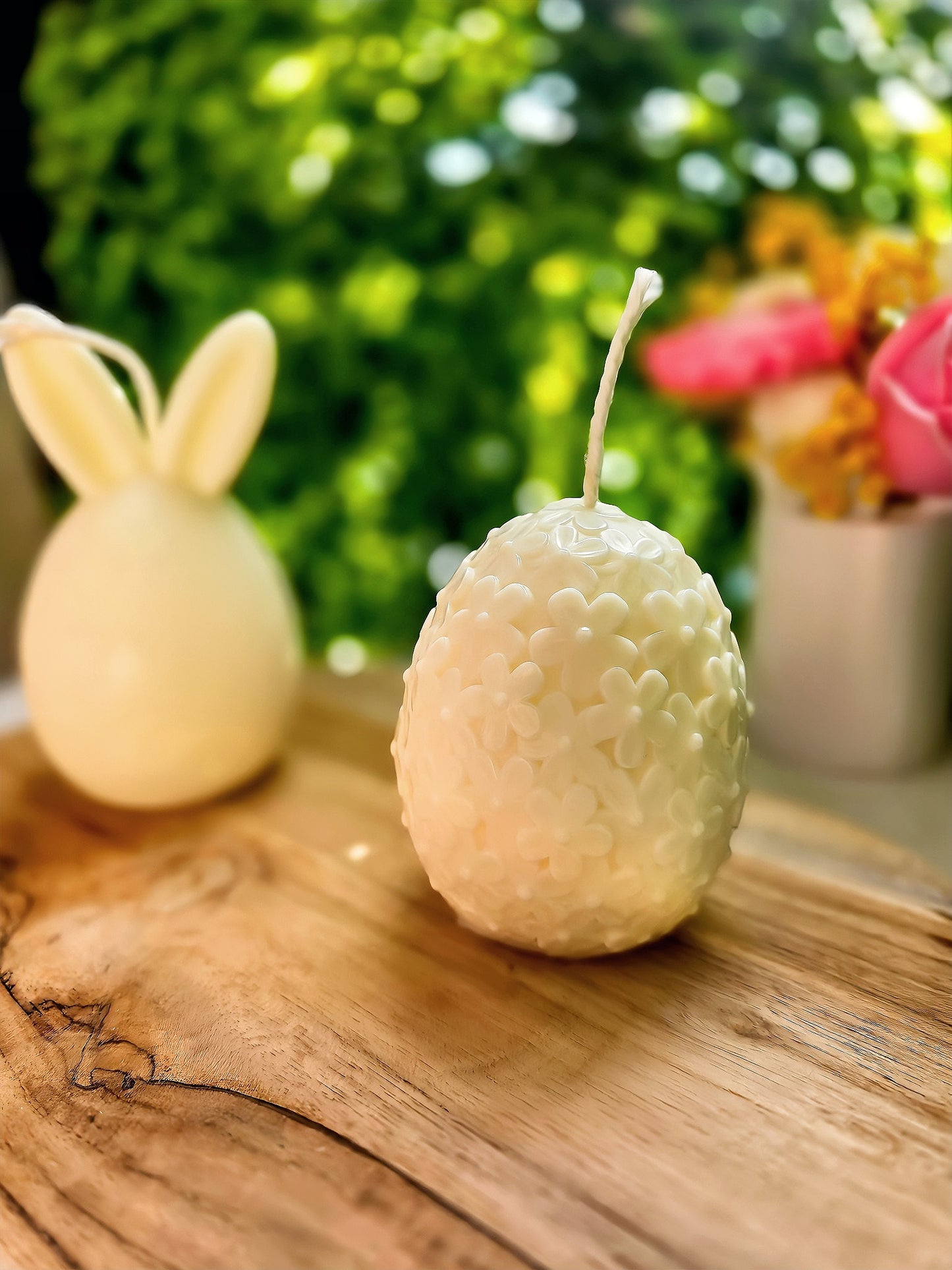 Bougie Oeuf Fleuri - Pâques