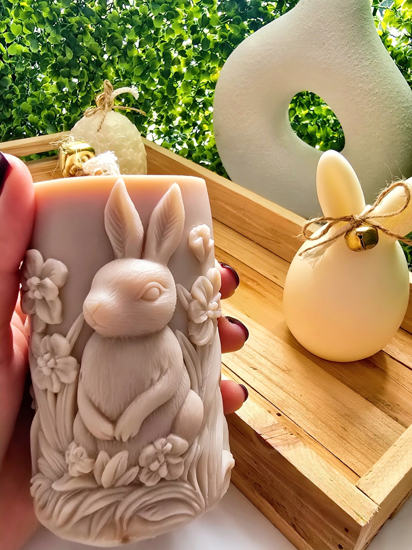Bougie Pilier Lapin- Pâques