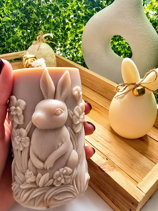 Bougie Pilier Lapin- Pâques