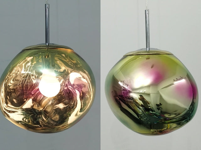 Kroonluchter met Gloeilampen |  Opvallend lava-ontwerp met warme LED-verlichting voor comfortabele, elegante decoratie.