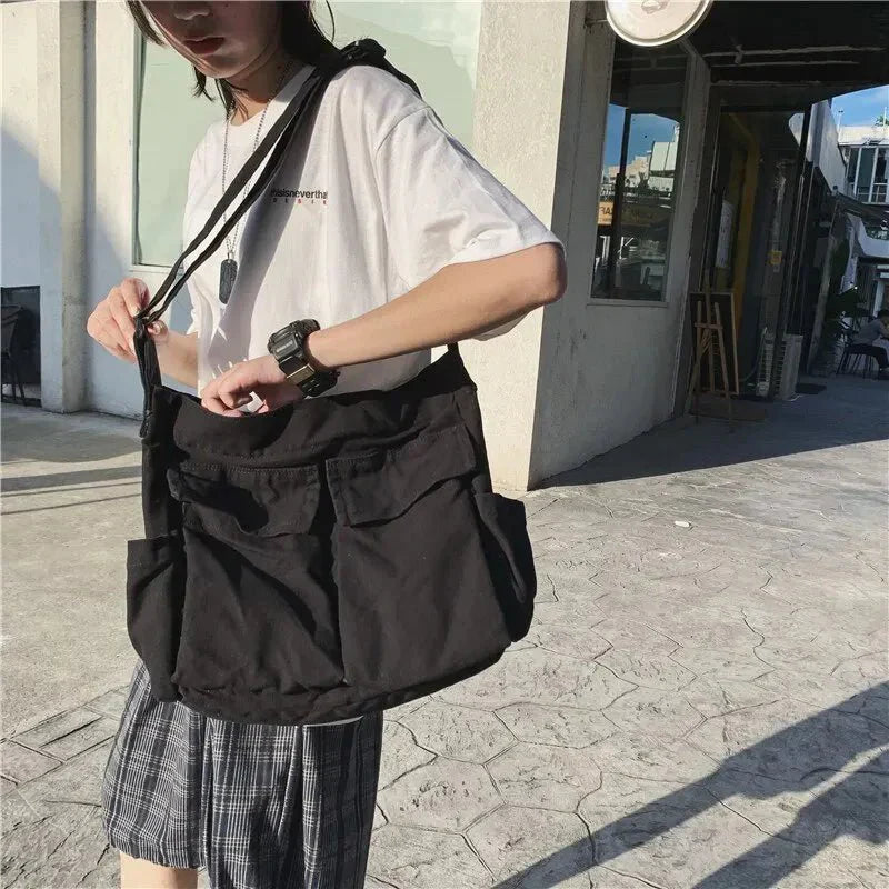 Sac à bandoulière en toile pour femmes – Vintage et spacieux