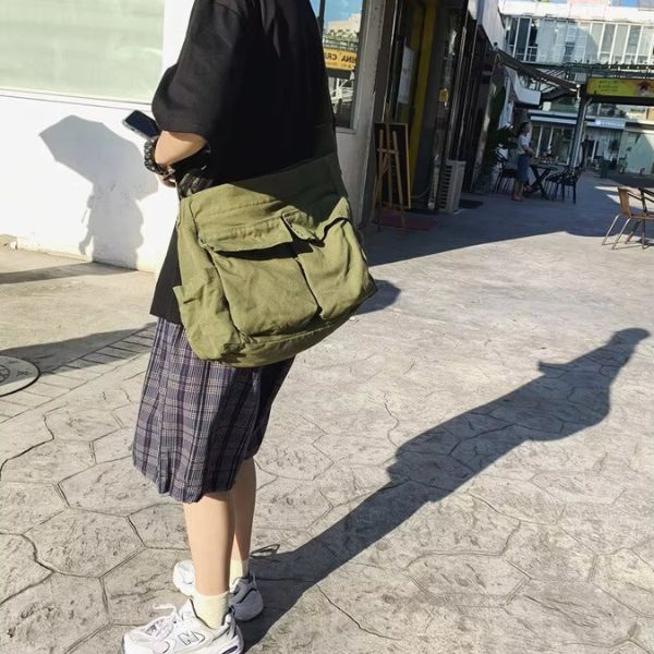 Sac à bandoulière en toile pour femmes – Vintage et spacieux